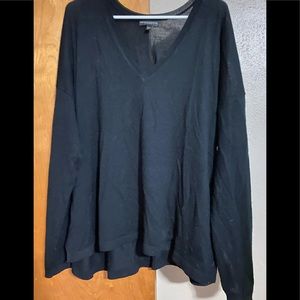 Merino wool v neck sweater.. runs small